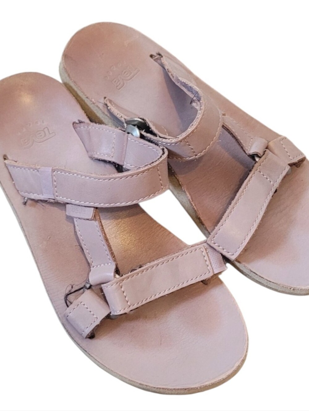 Teva Women's Pale Lavender Strappy Leather Sandals Size US 7